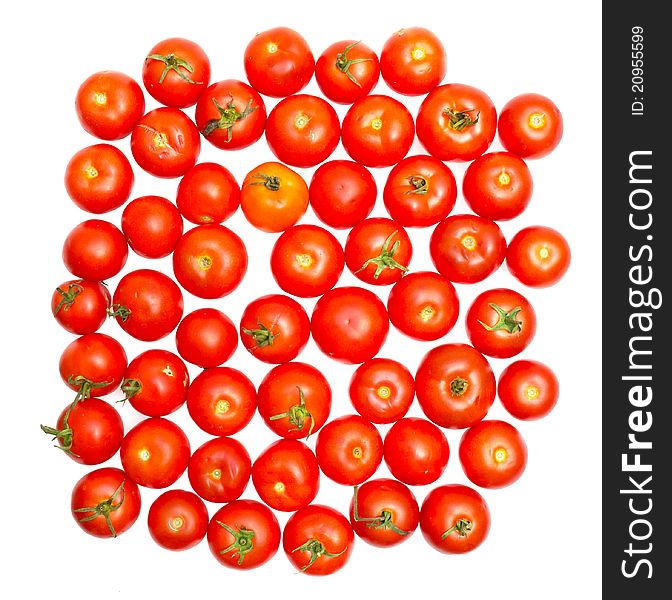 Multitude of tomatoes close-up