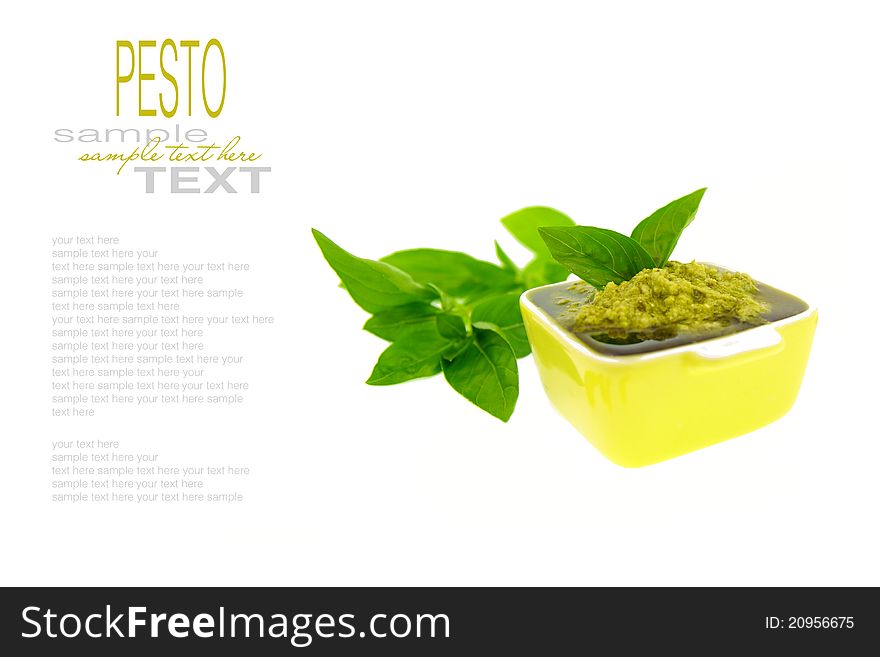 Pesto genovese with simple replaceable text