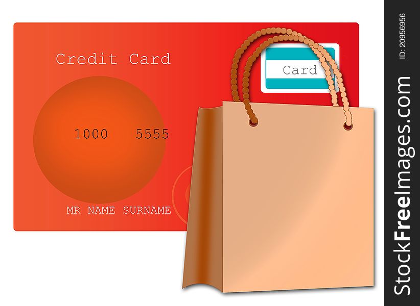 Credit Card And Shopping Bag