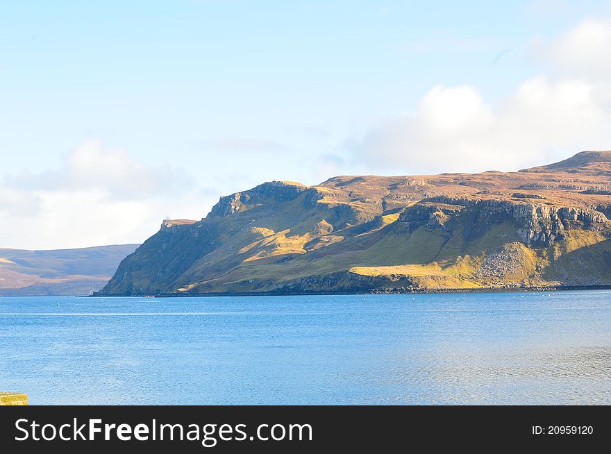 The rugged coastline on the Isle of Skye.
