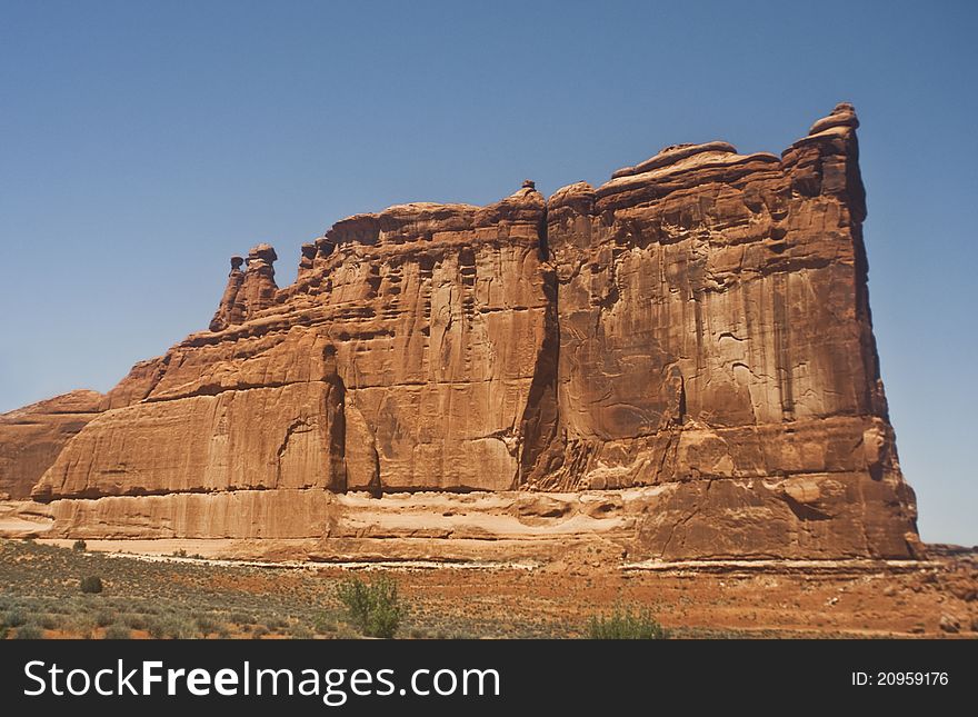 A geologic formation at Arches National Park