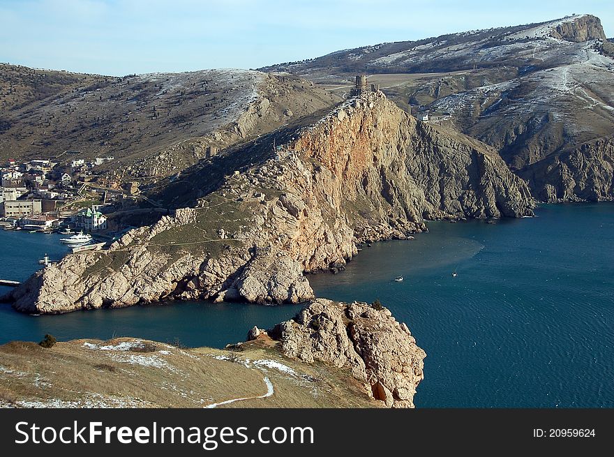 Crimean coast mountains and rocks. Crimean coast mountains and rocks