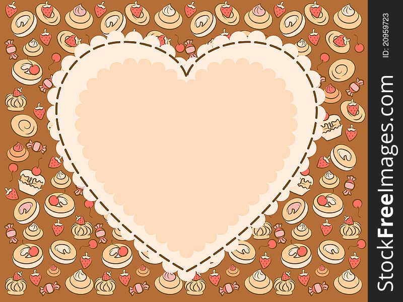 Background With Sweet Cakes.