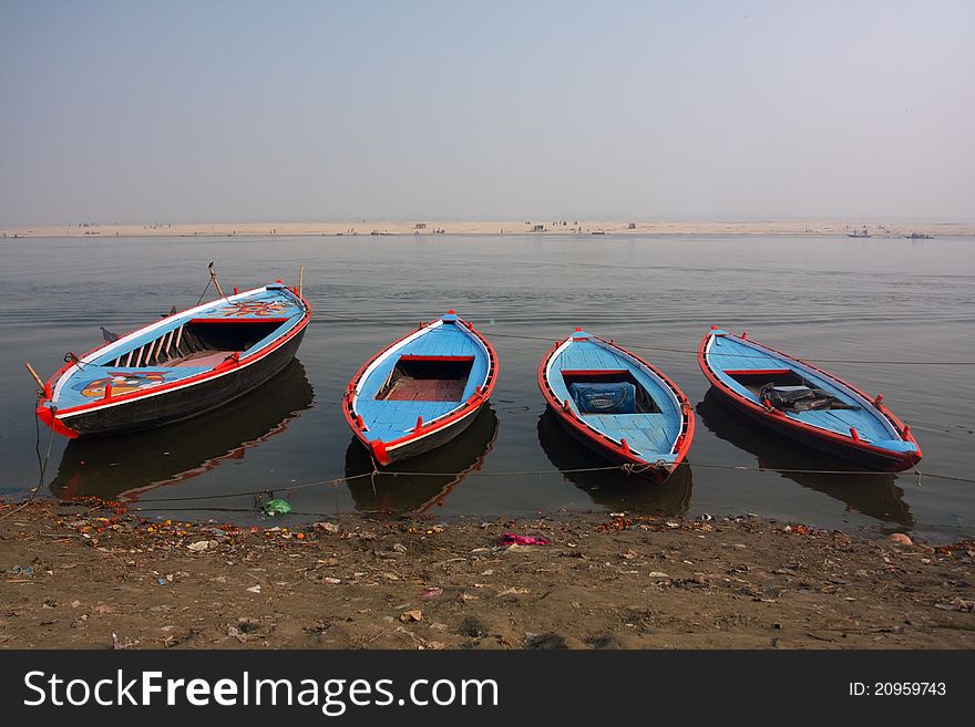 View of Varanasi city in India