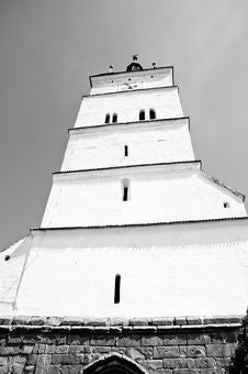 Tall White Tower Of A Saxon Church Royalty Free Stock Photos Tall White Tower Of A Saxon Church Royalty Free Stock Photos