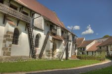 HDR Image Of A Fortified Church In Rural Romania Stock Photo HDR Image Of A Fortified Church In Rural Romania Stock Photo