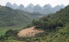 Mountain And Rice Fields Of Yangshuo Royalty Free Stock Photos Mountain And Rice Fields Of Yangshuo Royalty Free Stock Photos
