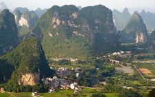 Aerial View Image Of Guilin Village Stock Image Aerial View Image Of Guilin Village Stock Image