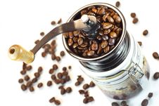Manual Coffee Mill On White Background Stock Images Manual Coffee Mill On White Background Stock Images
