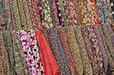 Colored Fabrics Royalty Free Stock Photos