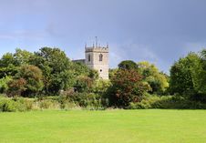 An English Rural Landscape With Village Church Royalty Free Stock Image An English Rural Landscape With Village Church Royalty Free Stock Image