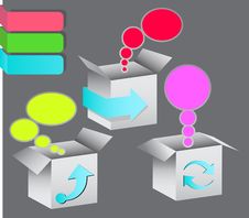 Boxes With Messages Stock Images