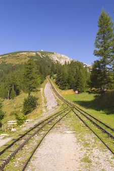 Mountain And Cogwheel Railway (vertically) Stock Photo Mountain And Cogwheel Railway (vertically) Stock Photo