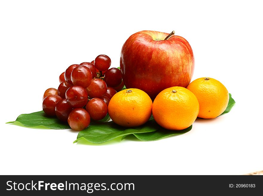 Ripe fruit isolated on a white background. Ripe fruit isolated on a white background
