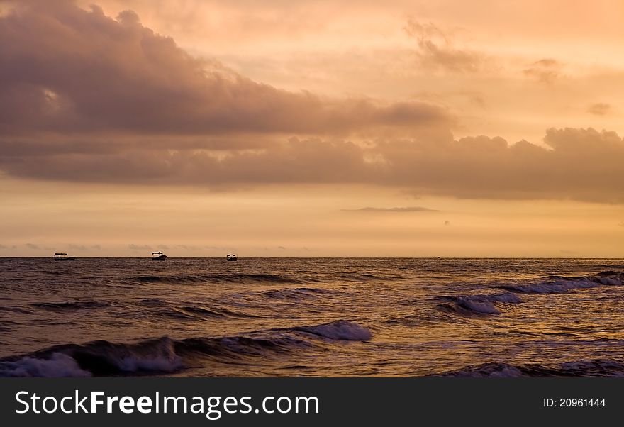 Amazing Sky Over Sea At Sunset