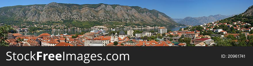 Panoramic view on Kotor, Montenegro. Panoramic view on Kotor, Montenegro