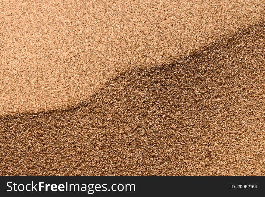 Close-up of a dune in Namib Desert. Close-up of a dune in Namib Desert