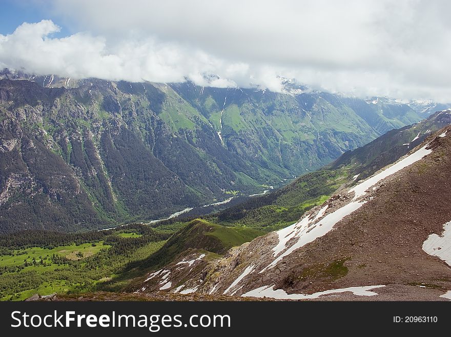 Caucasus Mountains. Dombai