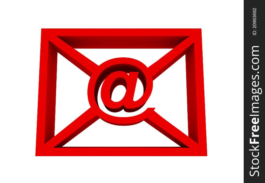 E-mail red concept