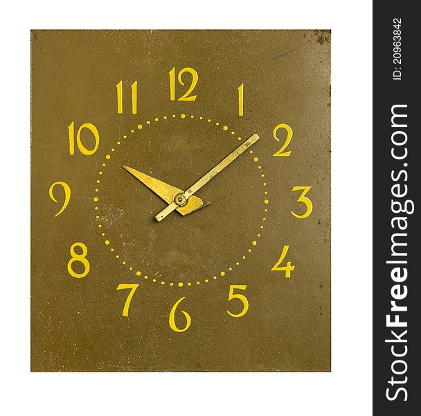 Isolated on white  clock-face