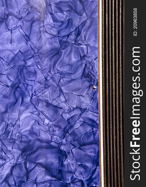 Vintage blue accordion fragment background