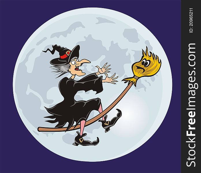 Witch And Her Broomstick