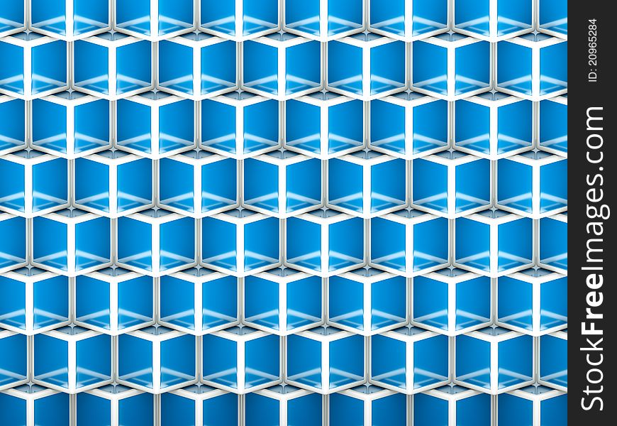 A blue cubes background or texture. A blue cubes background or texture
