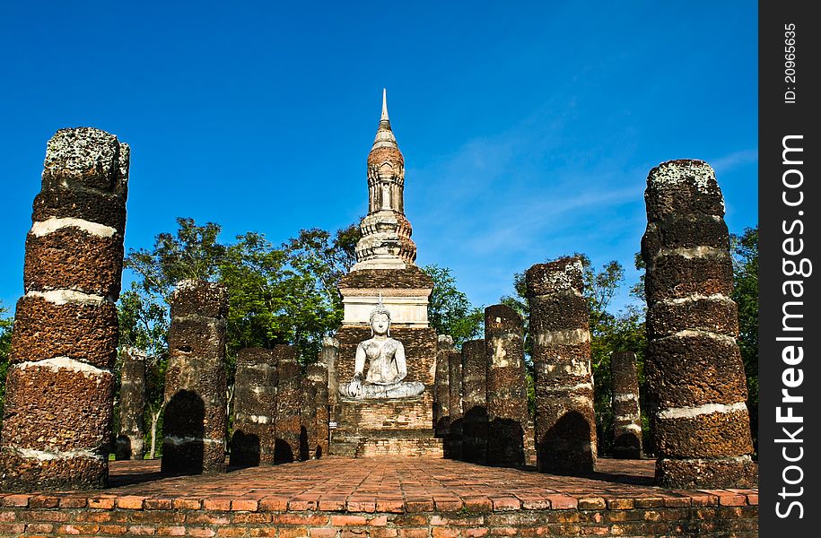 The old Buddha image in Thailand