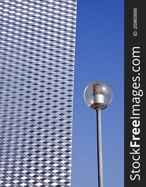 Street lamp and new architecture detail