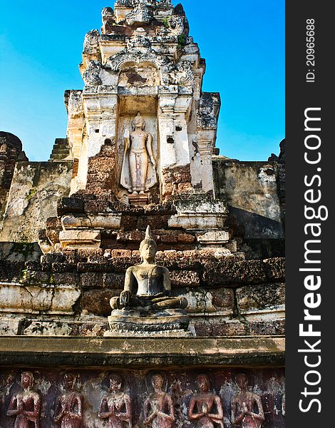 The old Buddha image in Thailand