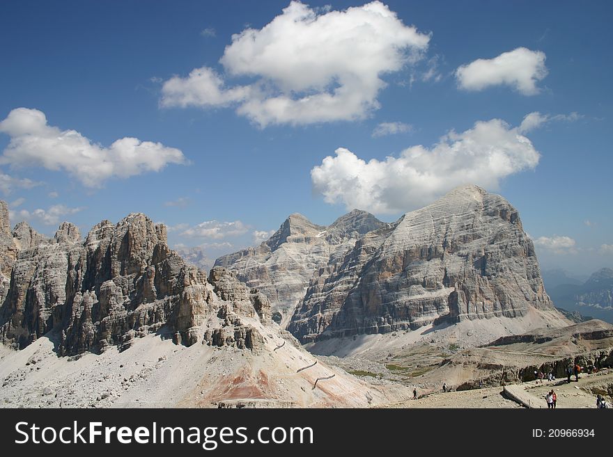 Mountain Tops In The Dolomites