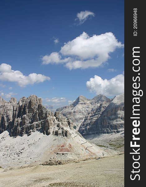 Mountain Tops in the Dolomites