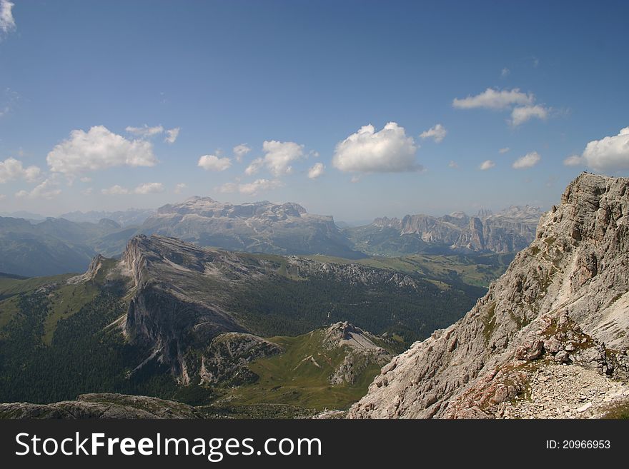 Image of the tops of some of the mountains in the Dolomites. Image of the tops of some of the mountains in the Dolomites.