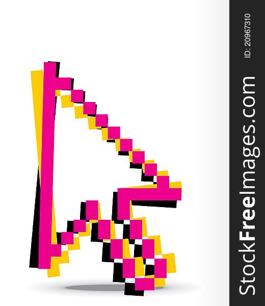 Abstract cursor mouse symble vector illustration