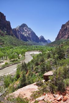 River In The Zion Canyon National Park, Utah Stock Images River In The Zion Canyon National Park, Utah Stock Images