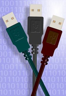 USB Cables Stock Photo