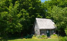 Log Cabin Wide Angle View. Royalty Free Stock Photos Log Cabin Wide Angle View. Royalty Free Stock Photos