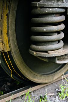 Wheel Of An Industrial Train Stock Images Wheel Of An Industrial Train Stock Images