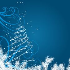 Christmas Background With Stylized Christmas Tree Royalty Free Stock Photography Christmas Background With Stylized Christmas Tree Royalty Free Stock Photography