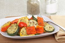 Baked Summer Squash And Peppers Stock Photo Baked Summer Squash And Peppers Stock Photo