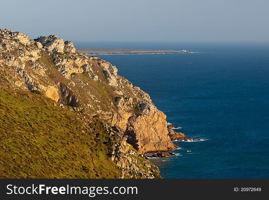 Portugal beach landscape summer vacation height stones