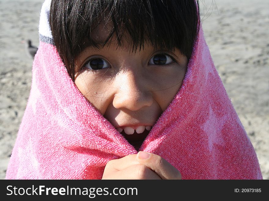 Close up of a young girl making a silly face. Close up of a young girl making a silly face.