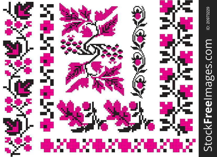 Ornament used in Ukrainian folk crafts, embroidery and painting. Vector illustration. Ornament used in Ukrainian folk crafts, embroidery and painting. Vector illustration.