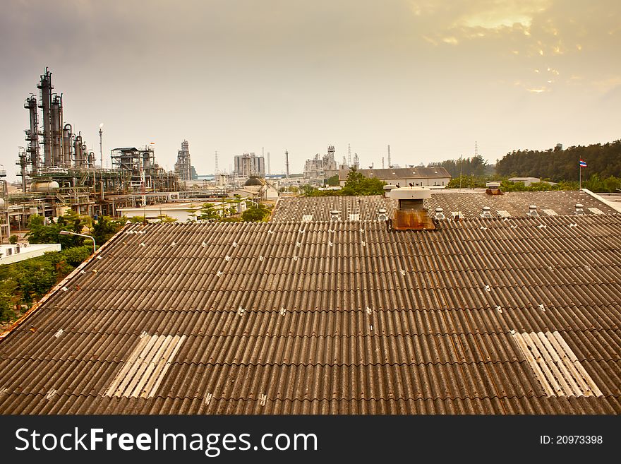 Chemical factory area in thailand