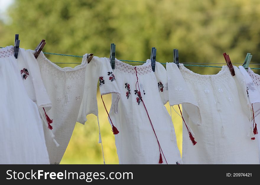 Romanian Shirts Hanging