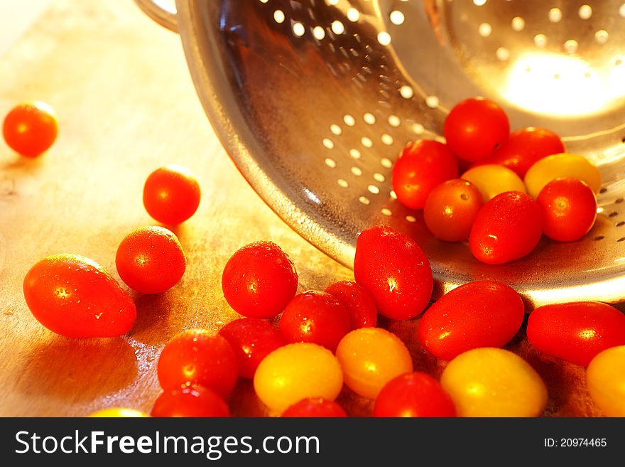 Lots of fresh washed tomatoes. Lots of fresh washed tomatoes