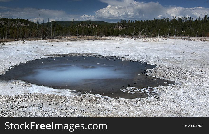 Norris geyser in Yellowstone National Park. Wyoming, USA