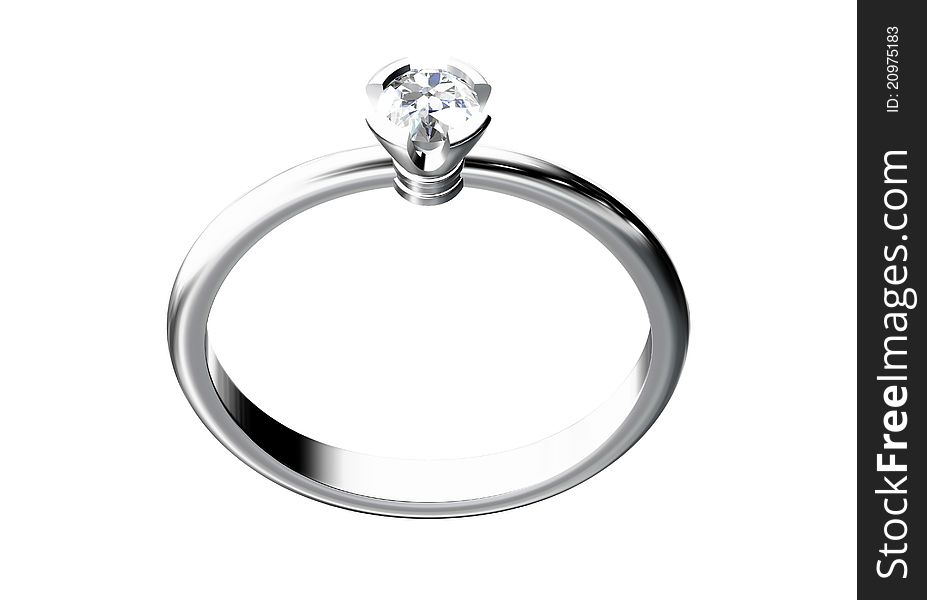 Diamond ring isolated on white background. Diamond ring isolated on white background