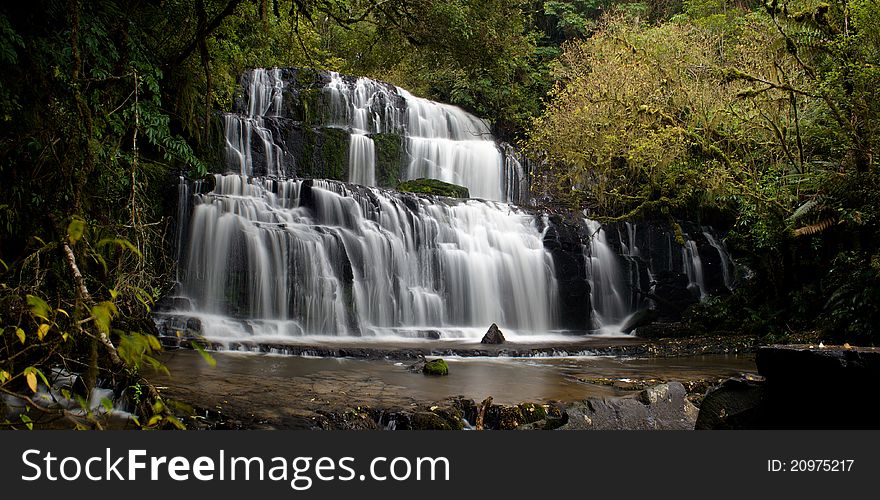 Purakaunui Falls, Catlins Forest Park, Otago, South Island, New Zealand