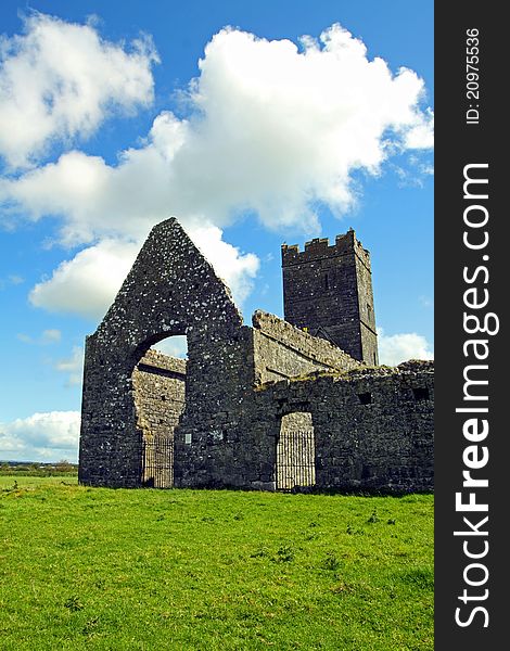 Clare Abbey Co. Clare Ireland on a sunny summers day